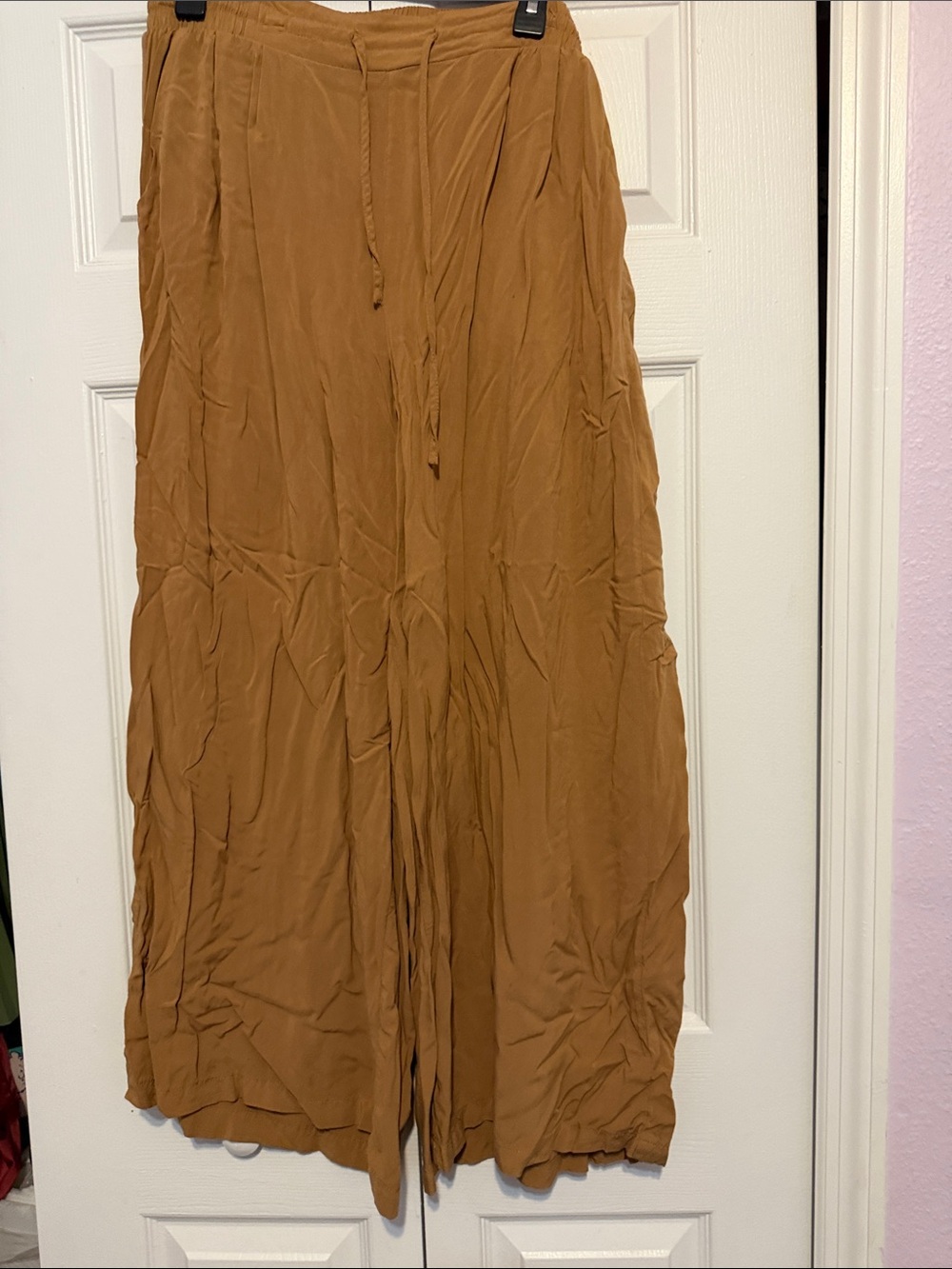 torrid Wide Leg Flowing Pants in Caramel